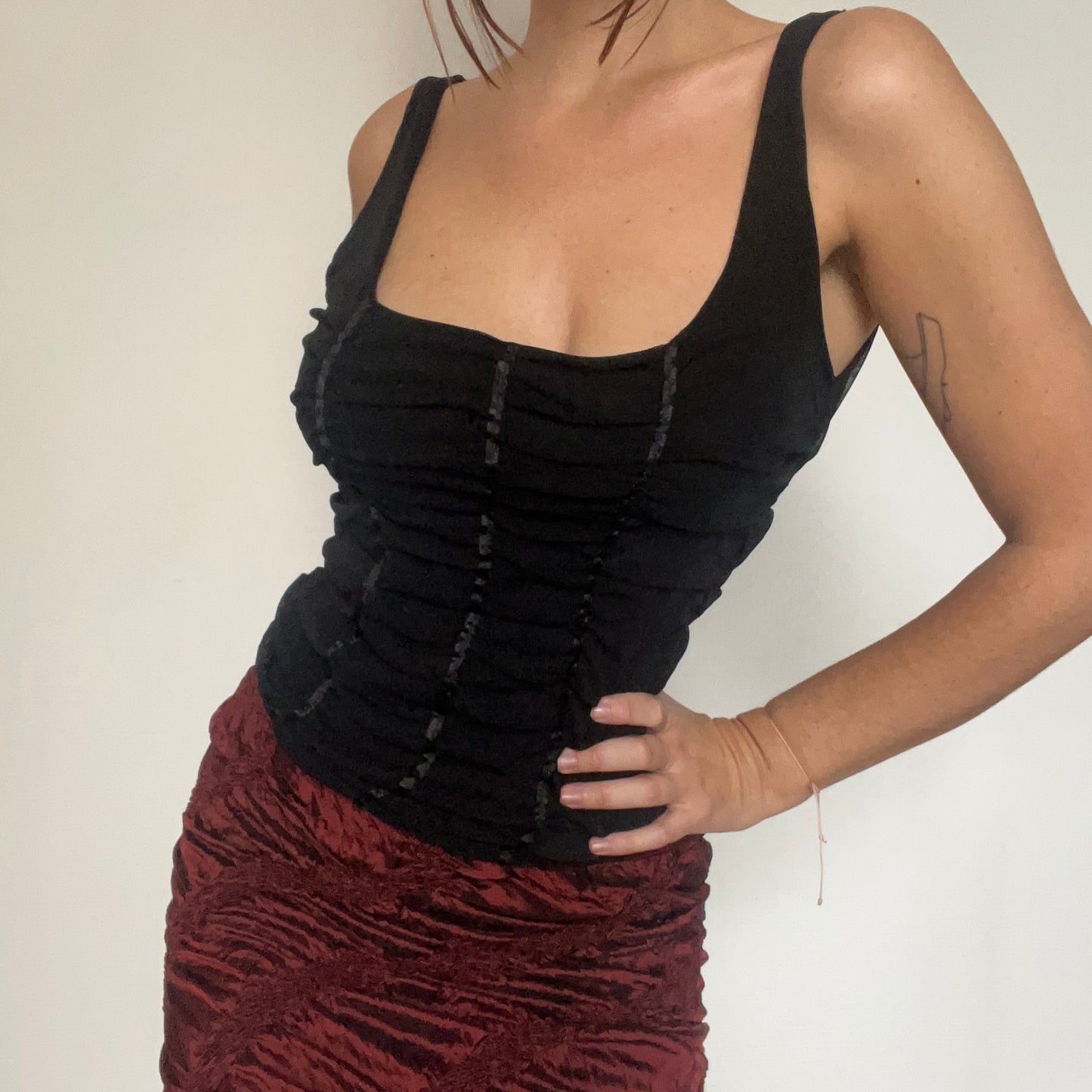 Ruffle corset top