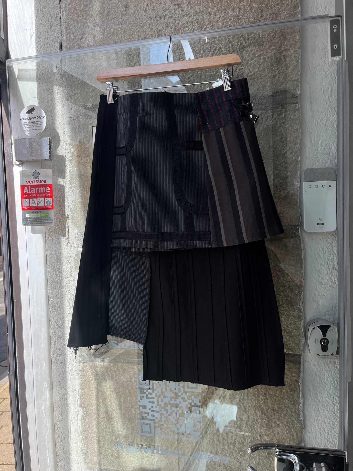 Jupe kilt asymétrique