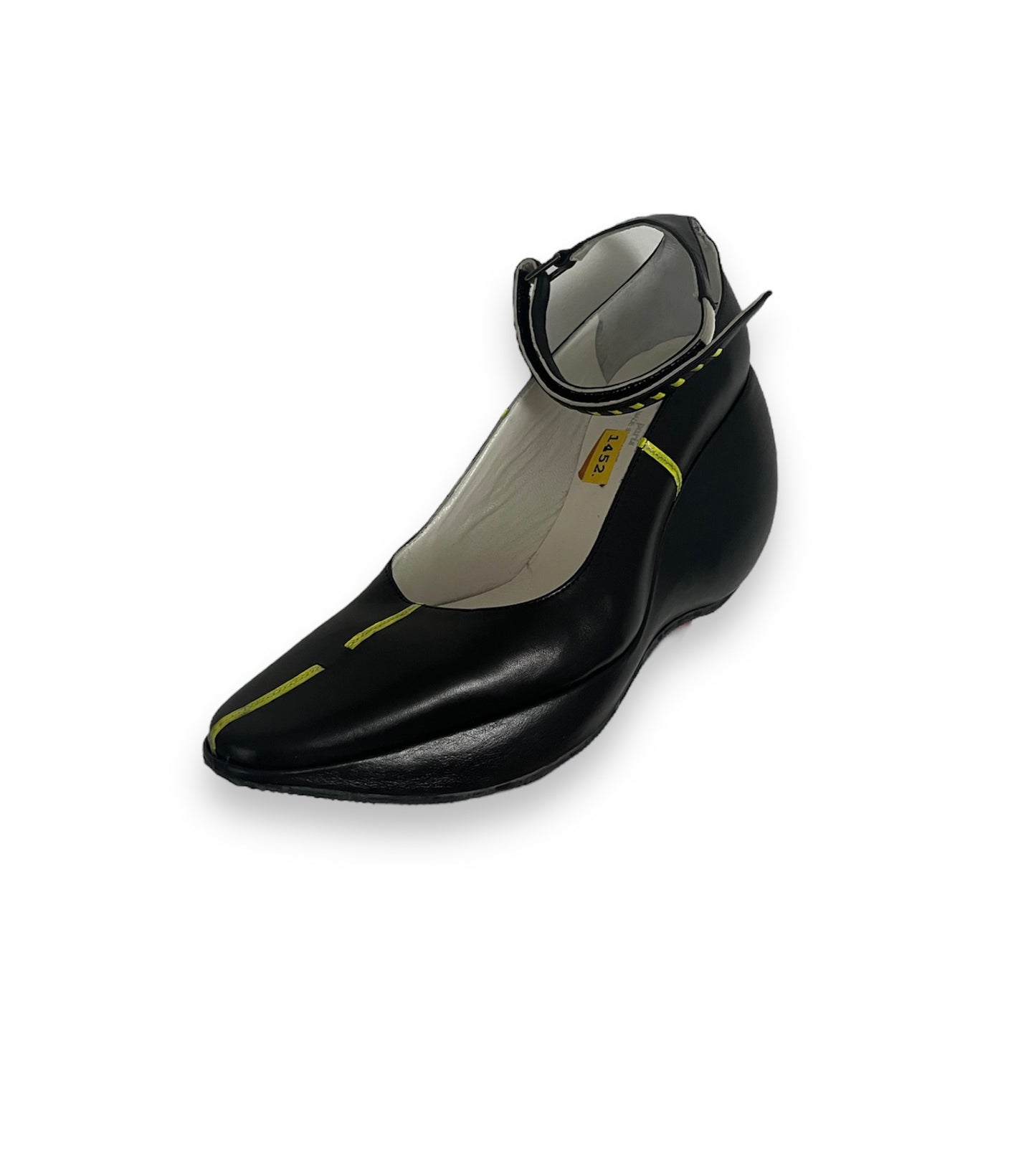 Futuristic vintage leather heels